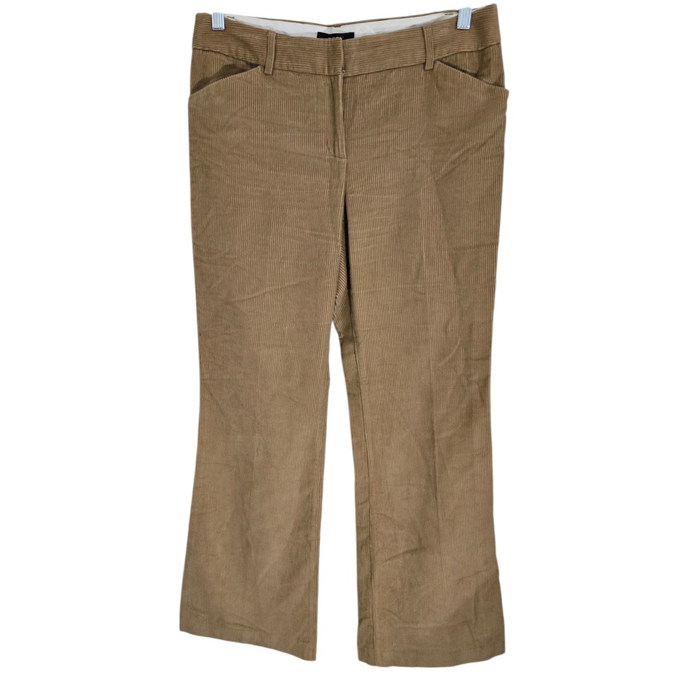 Body by Victoria Christie Fit Tan Corduroy Wide‎ Leg Pants Size 10 Long